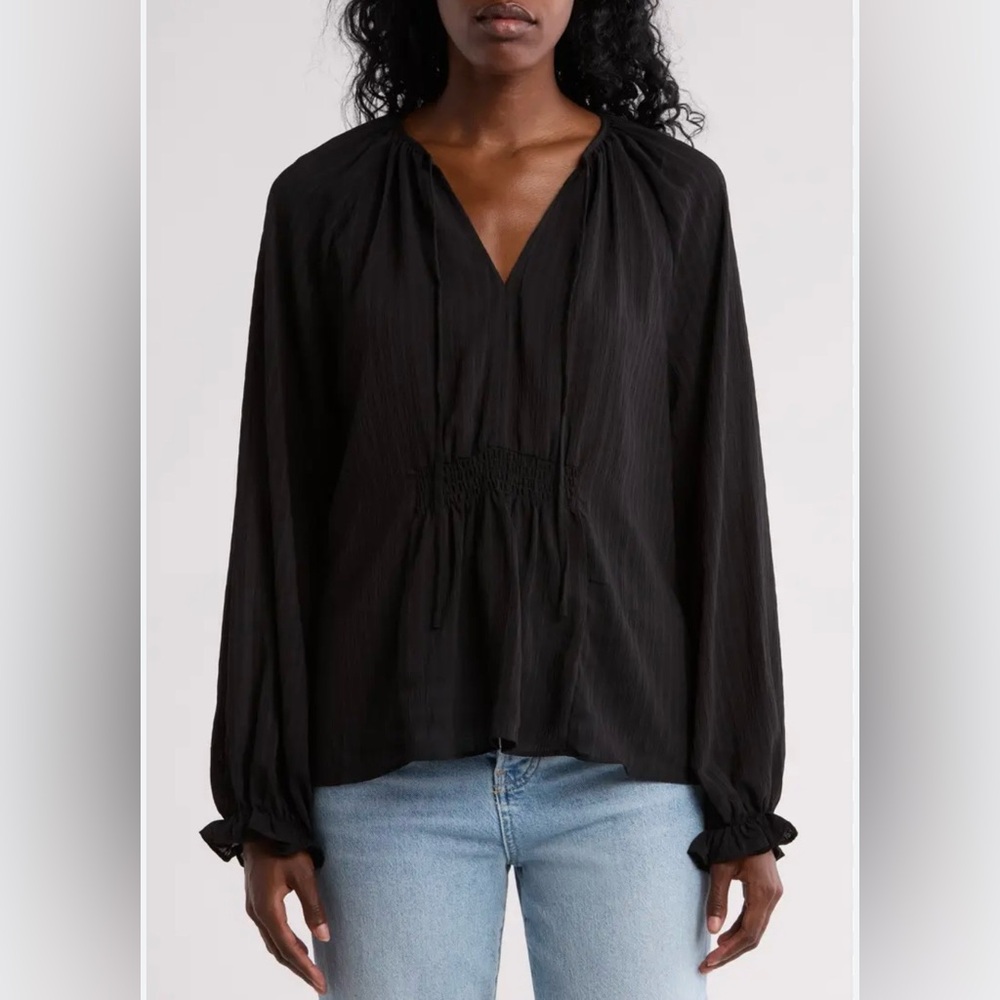 Nordstrom Rack Shadow Stripe Long Sleeve Top